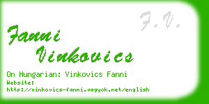 fanni vinkovics business card